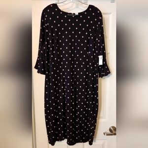 Old navy, XXL, black polka dot dress